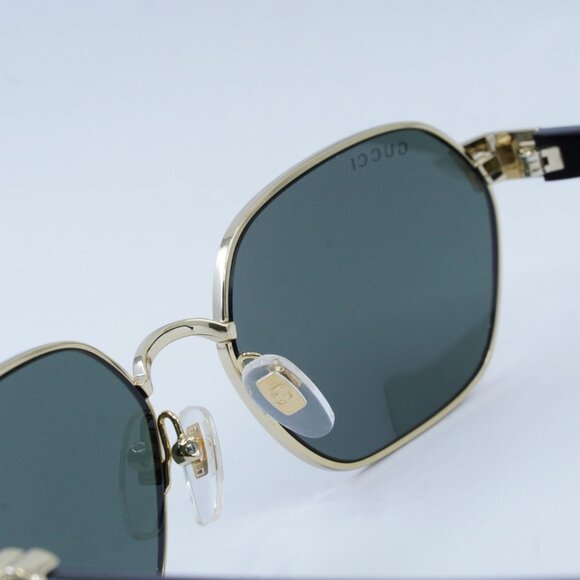 Gucci GG1593S 001 Sunglasses Endura Gold Oval Frame, Grey Lenses - Picture 8 of 13